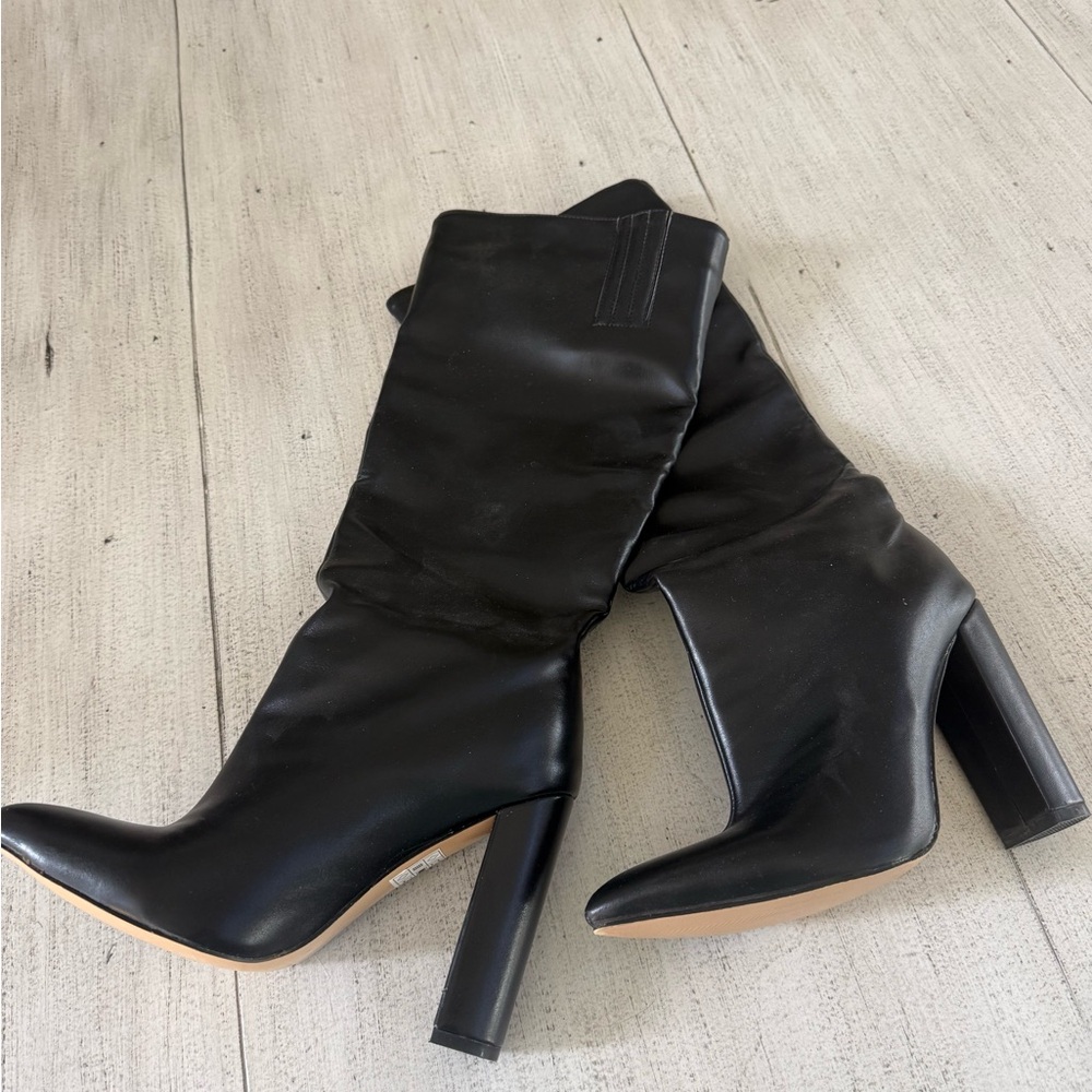 PrettyLittleThing Black Heeled Boots